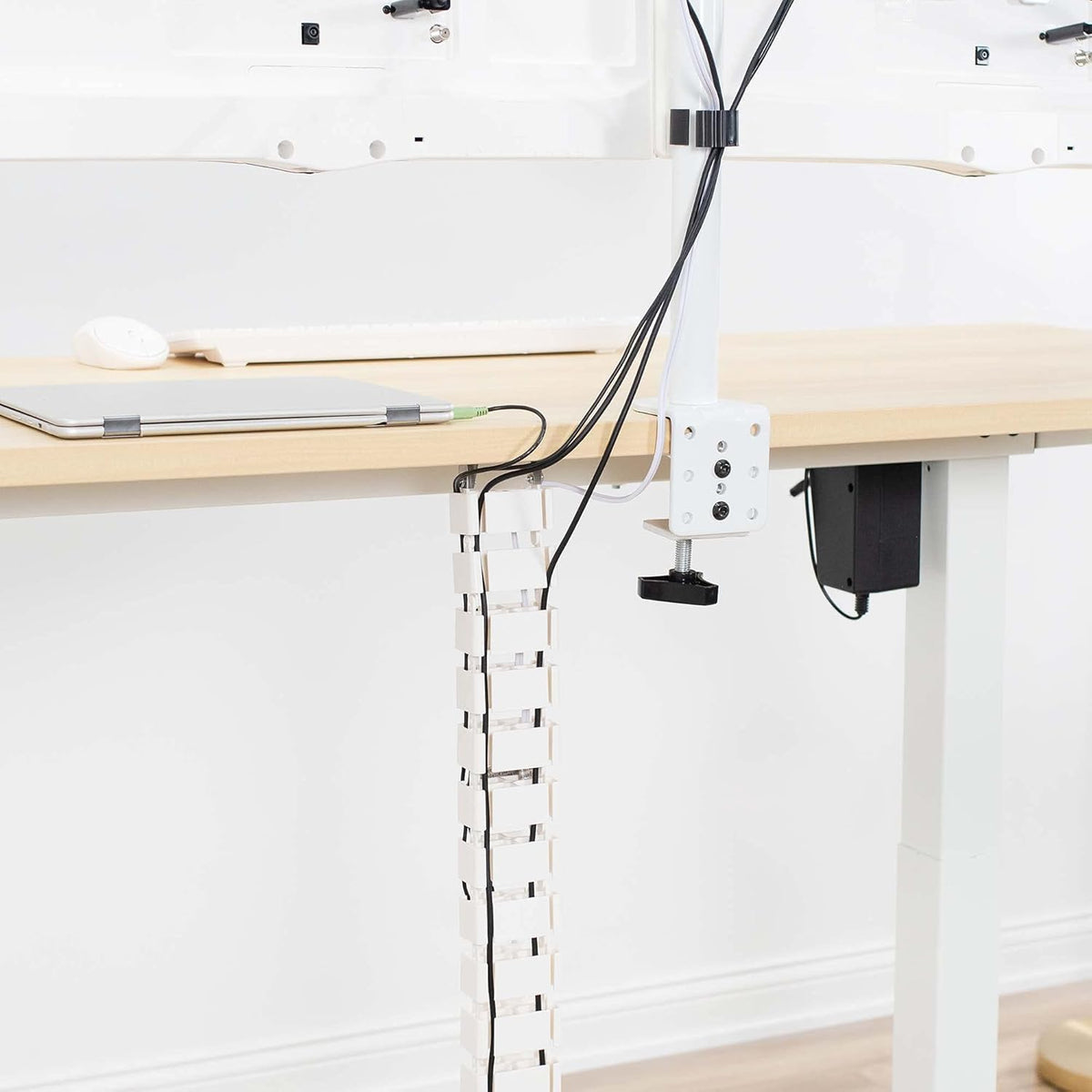 Under Desk Vertebrae Cable Management Kit, White