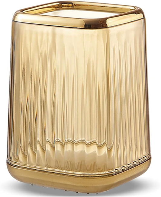 Acrylic Pen Holder, Cute Clear Gold Desk Organizer