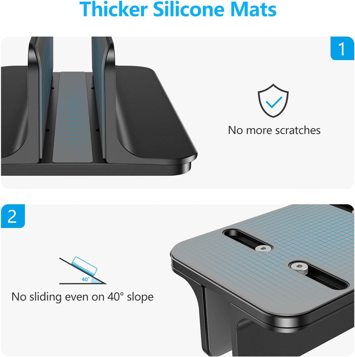 Vertical Laptop Stand Holder, Black, 17.3 inches