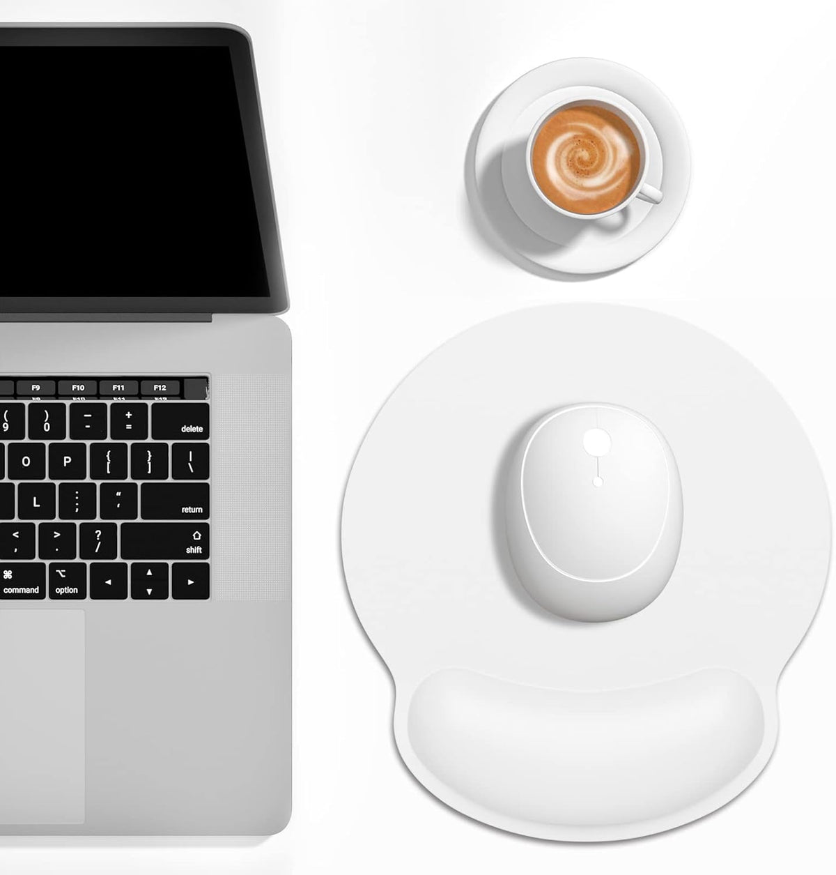 Ergonomic Mouse Pad with Wrist Support, White