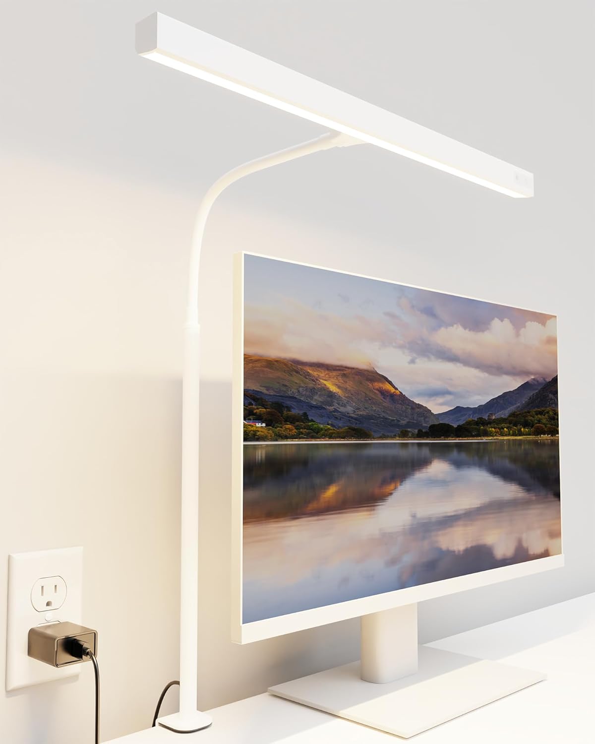 LED Desk Lamp, White, 12W