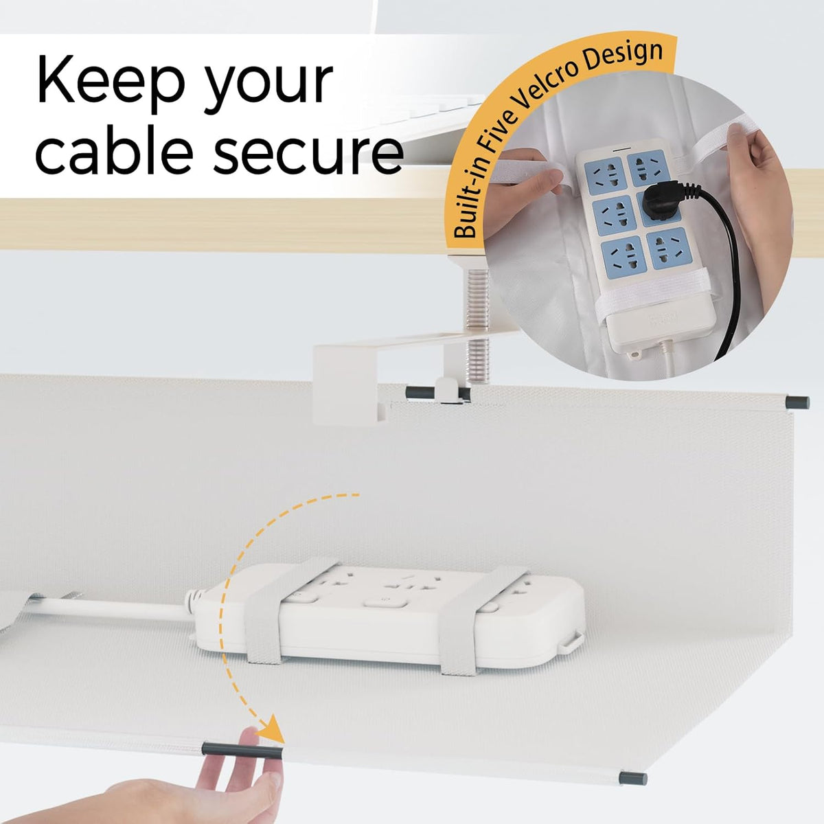 Under Desk Cable Management Tray 27.2"