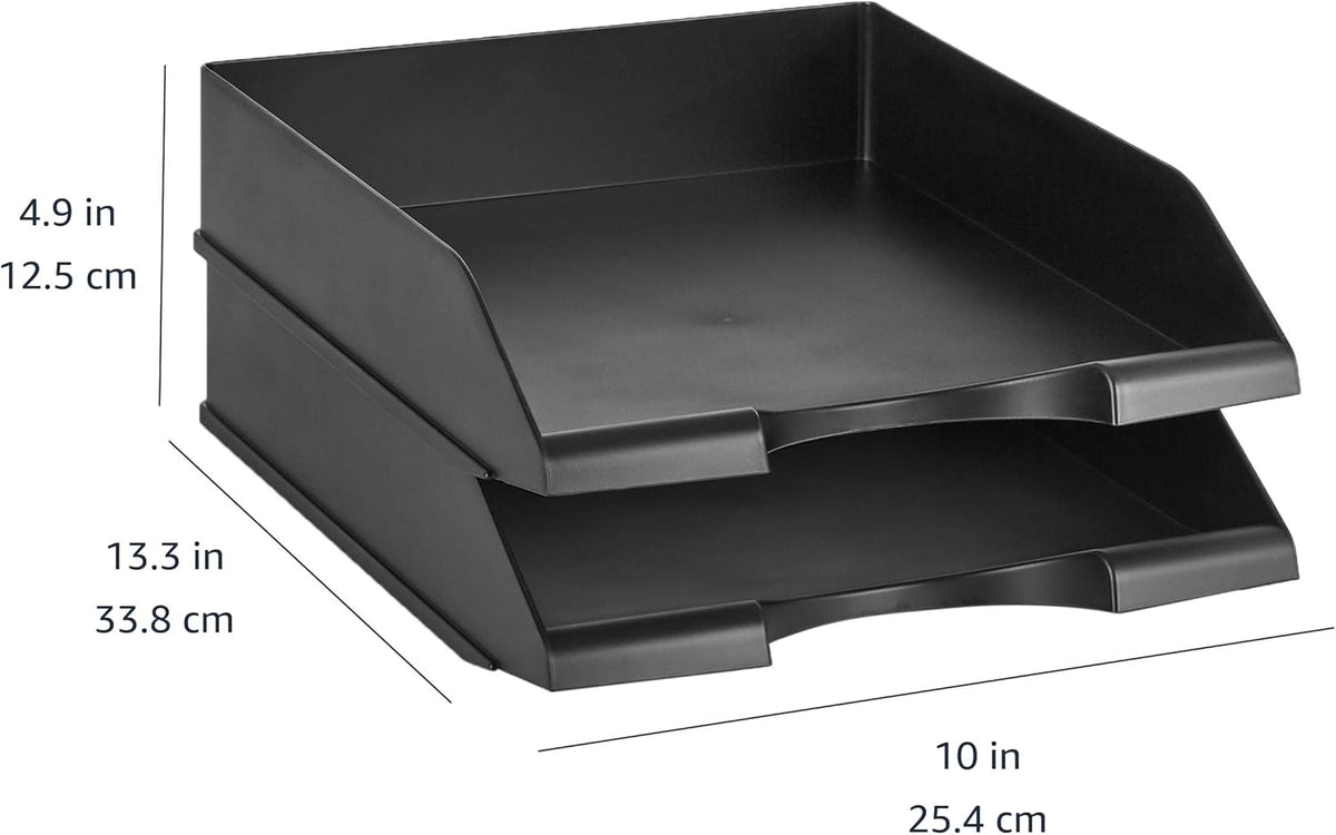 Rectangular Stackable Desk Organizer Office Letter Tray