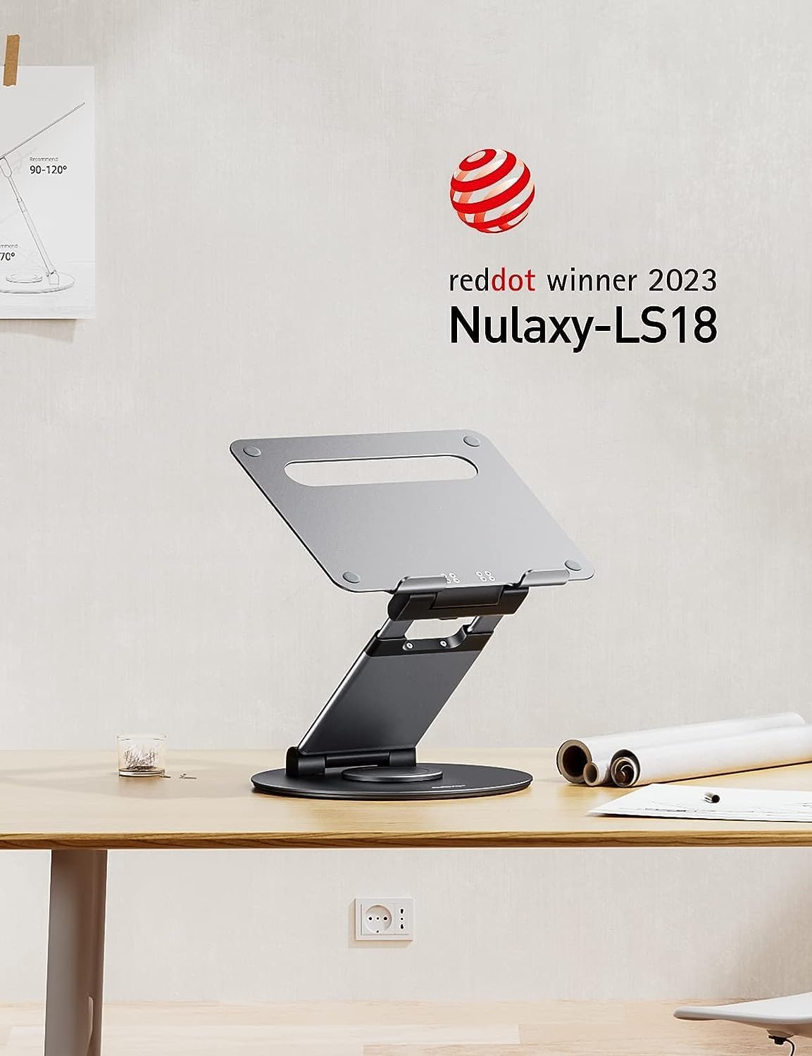 Telescopic 360 Rotating Laptop Stand, Gray