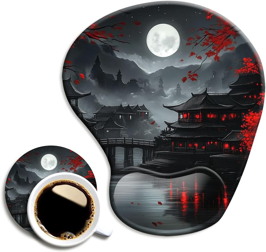 Ergonomic Mouse Pad with Wrist Rest, PU
