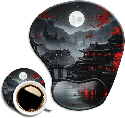 Ergonomic Mouse Pad with Wrist Rest, PU