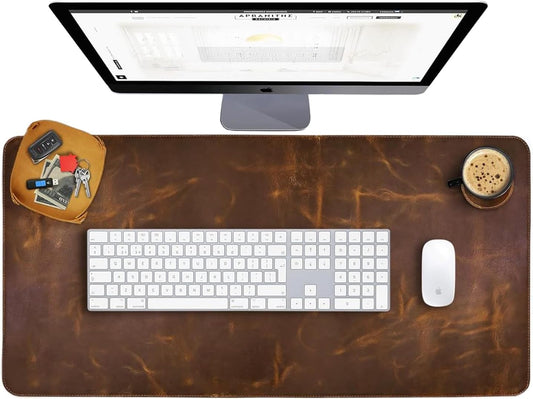 Real Leather Desk Mat Set