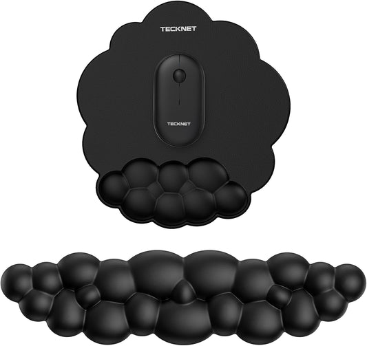 Cloud Mouse Pad with Wrist Rest, Black