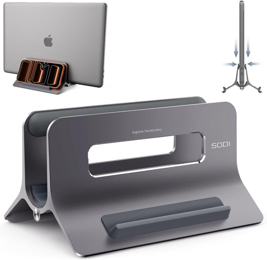 Vertical Laptop Stand, Gray