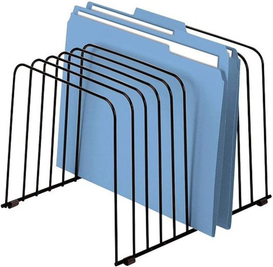 72112 Desktop Organizer, 11 Sections, Wire, 9" x 11-3/8" x 8", Black