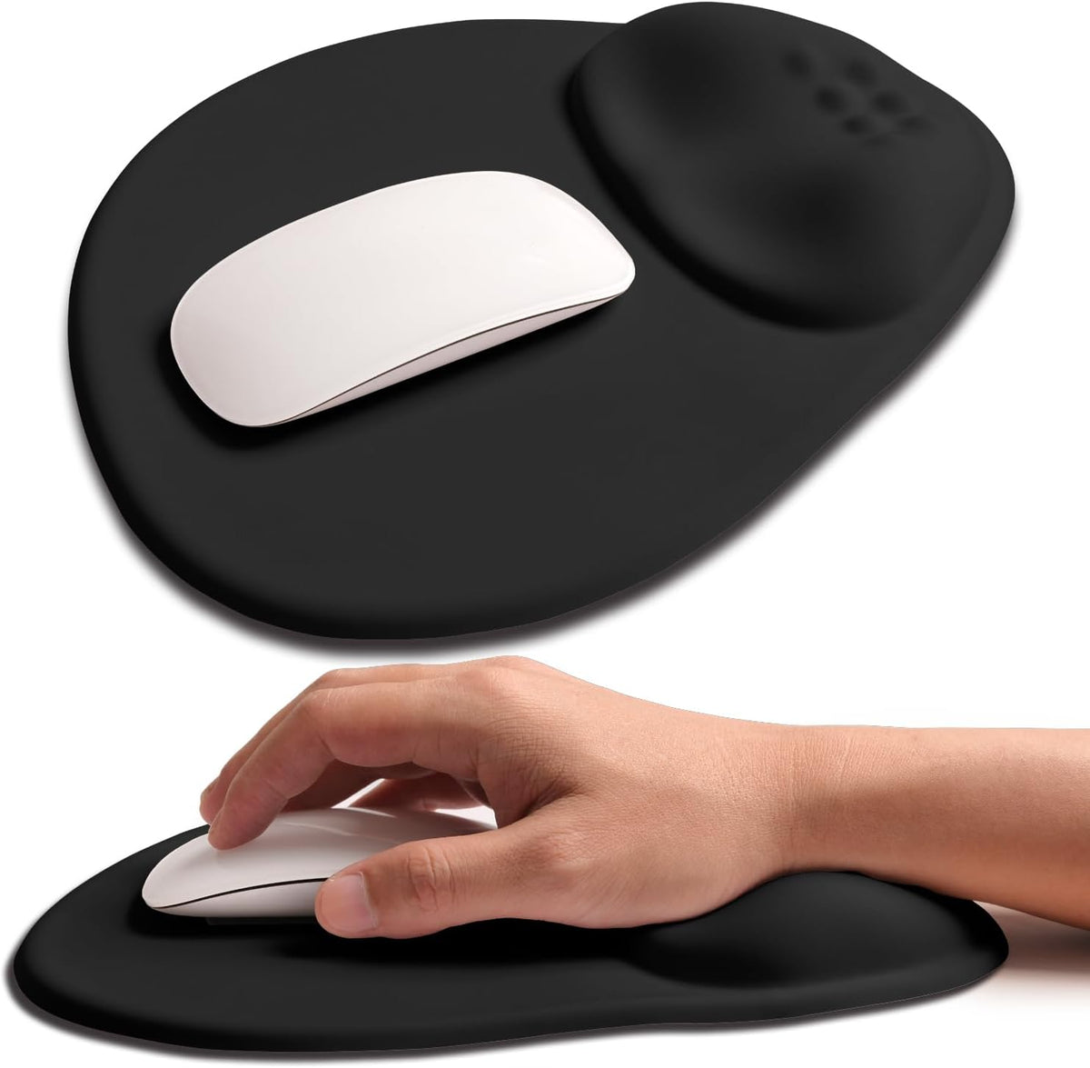 Palm-Rest and Wrist-Hugging Mouse Pad Wrist Rest