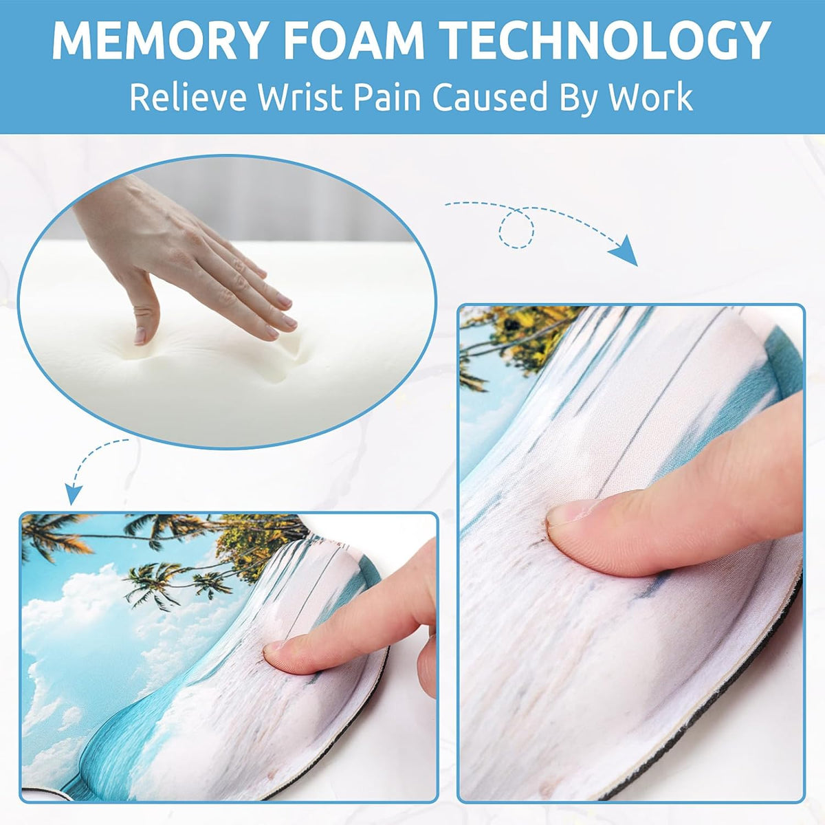 Ergonomic Mouse Pad with Wrist Rest, Small