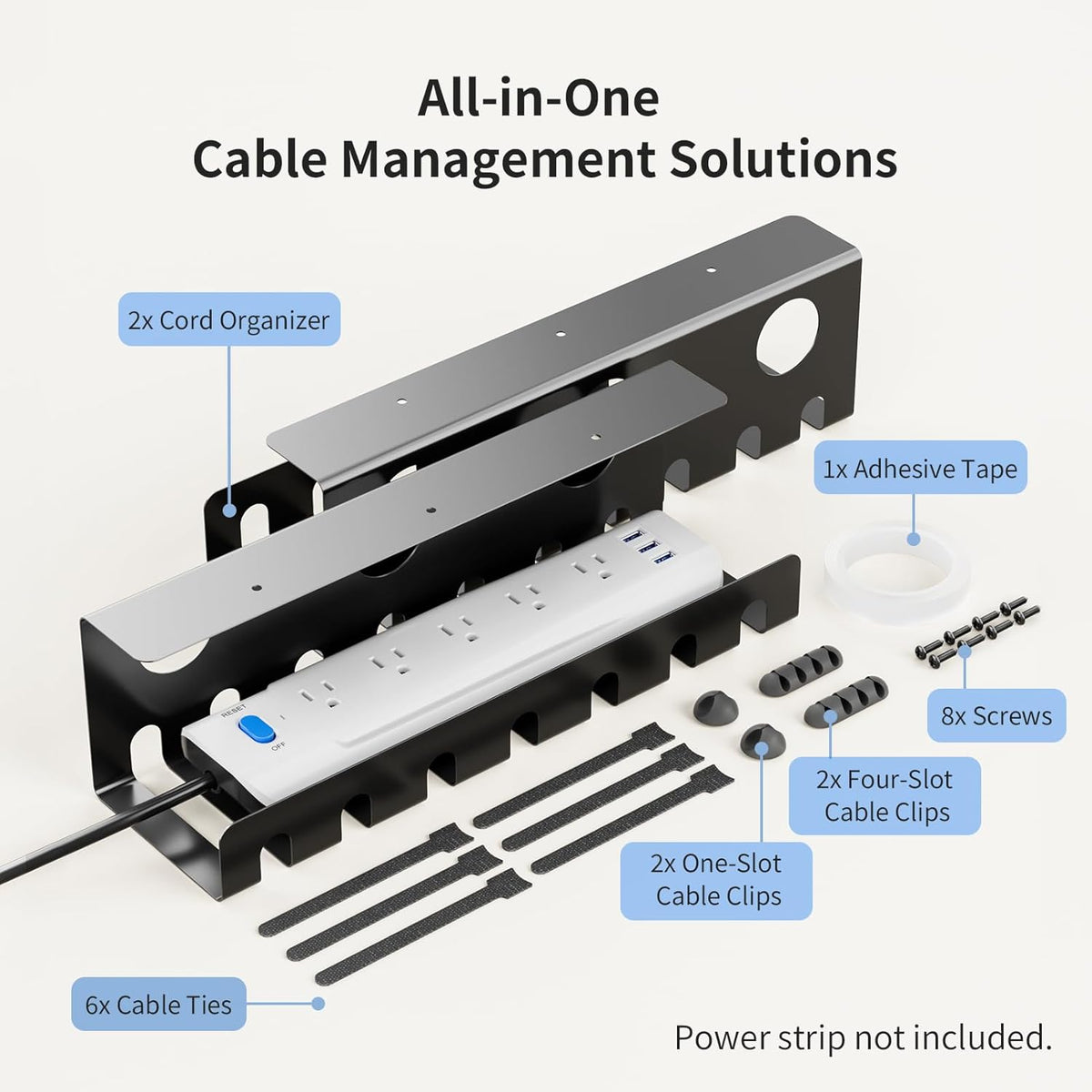 Metal Under Desk Cable Management Tray