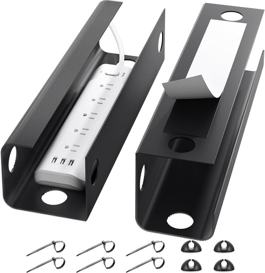 Cable Management Under Desk, 2 Pack