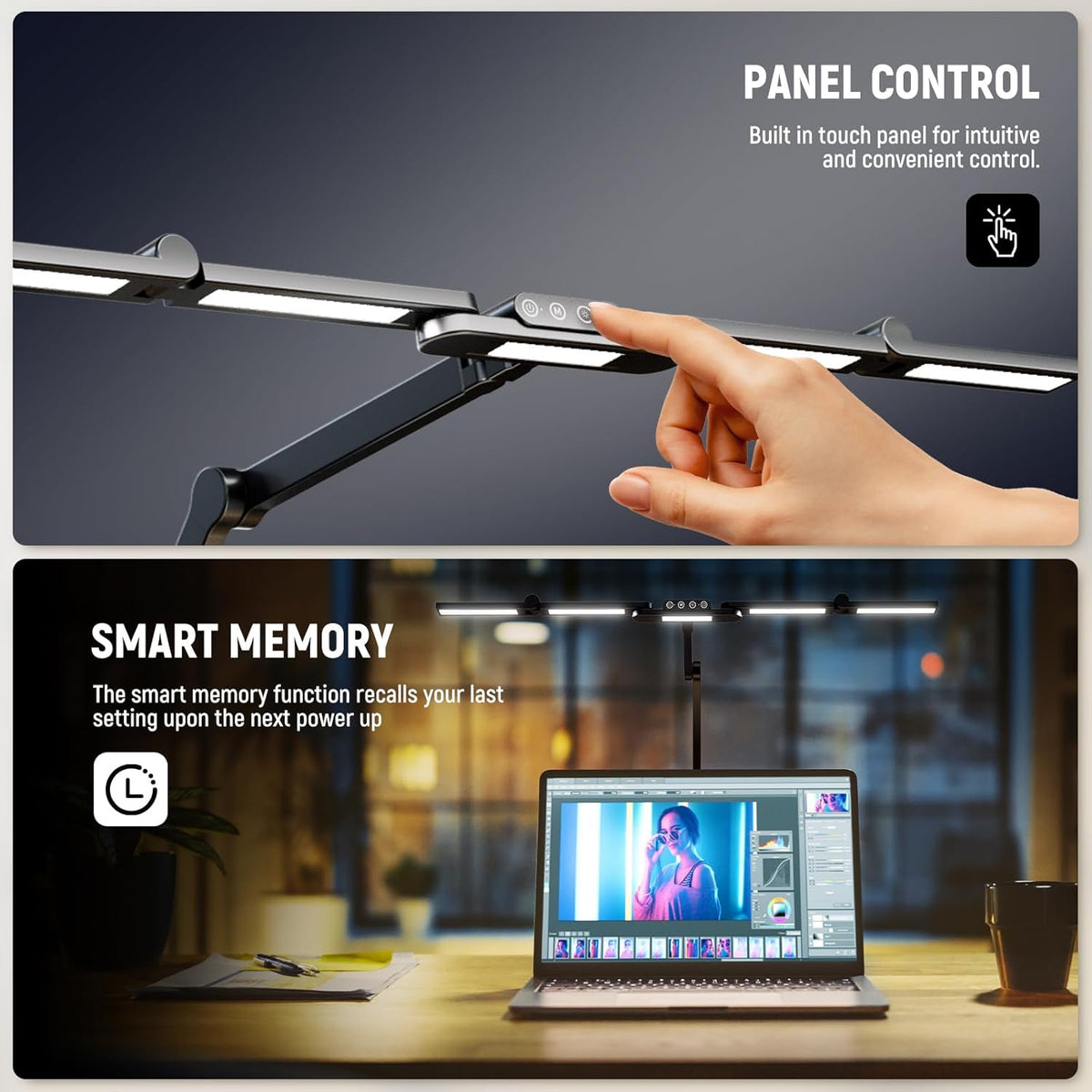 Basics 32.5" Clip On Desktop LED Light
