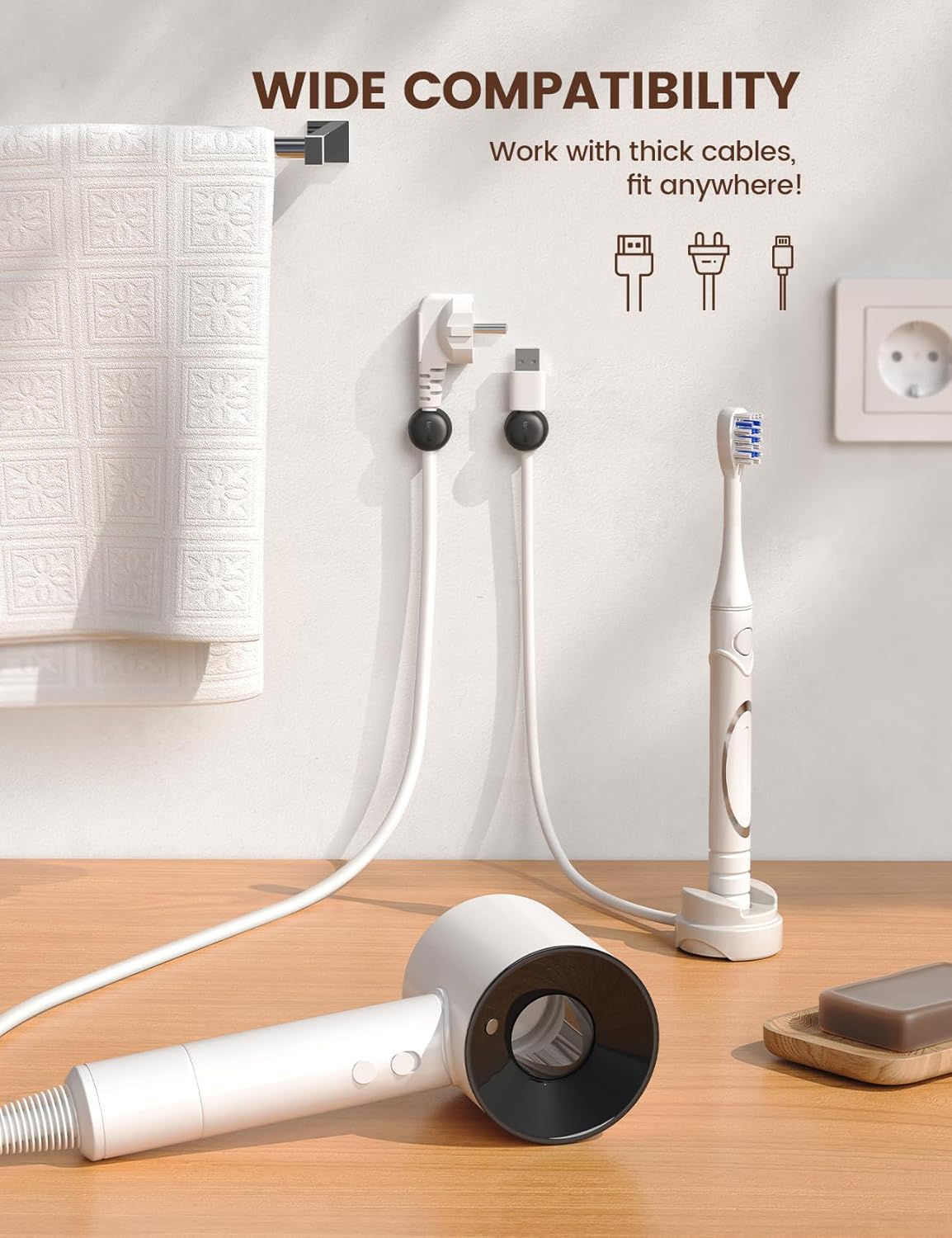 Rotatable Cord Organizer, 6Pack