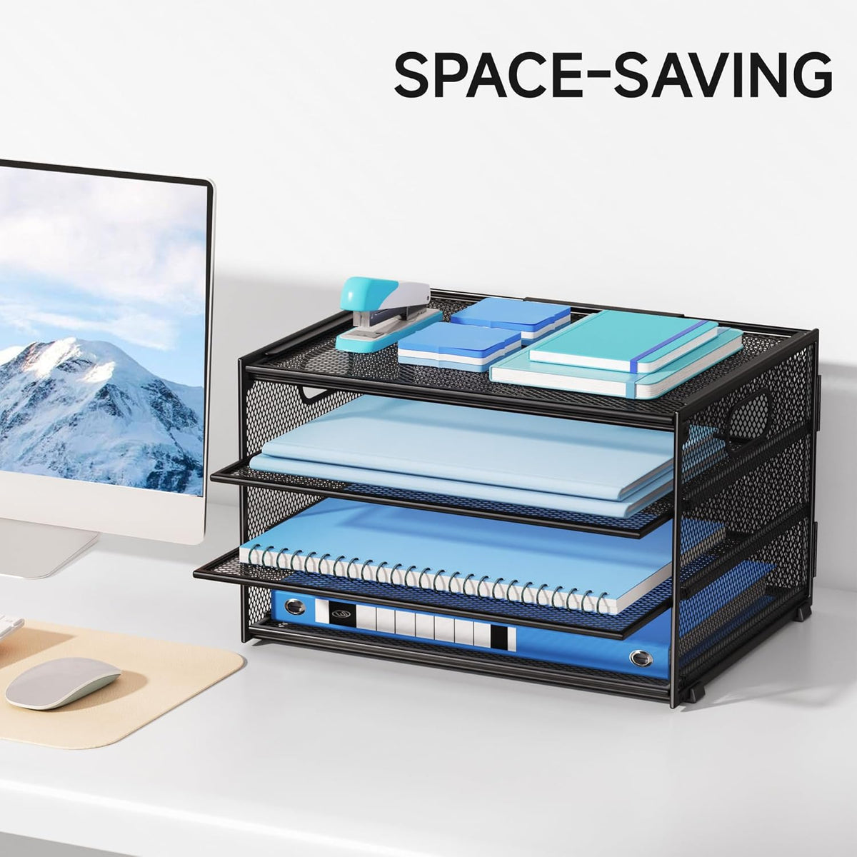 3-Tier Letter Tray Desk Organizer