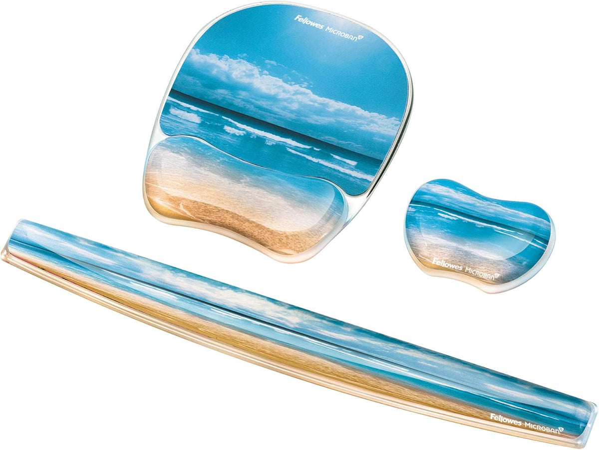 Photo Gel Mouse Pad Wrist Rest with MICROBAN - Sandy Beach (9179301)