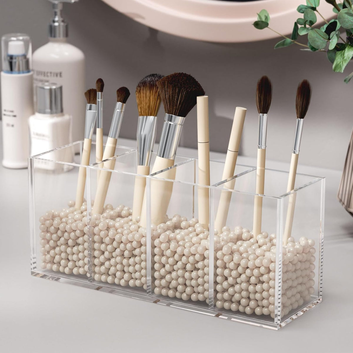 Acrylic Pen Holder 4 Compartments