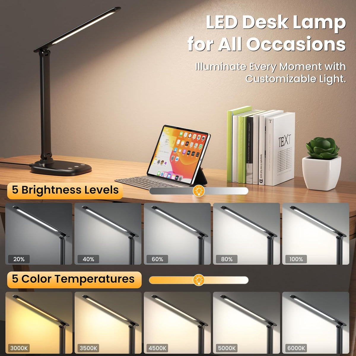 Desk Lamp with Charger