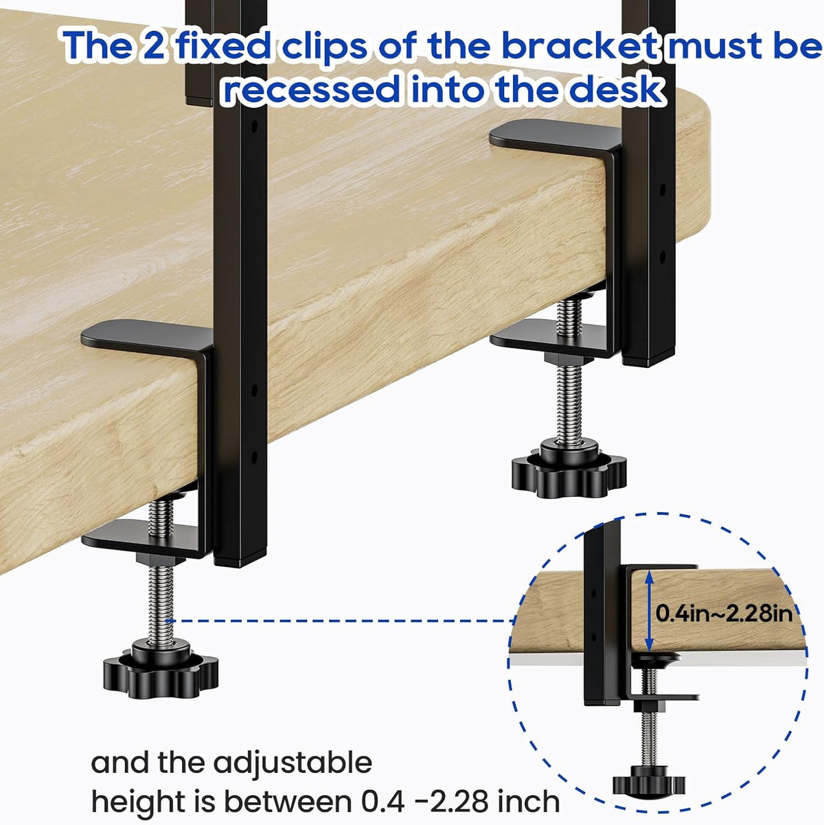 Clamp On Desk Shelf 2-Tier