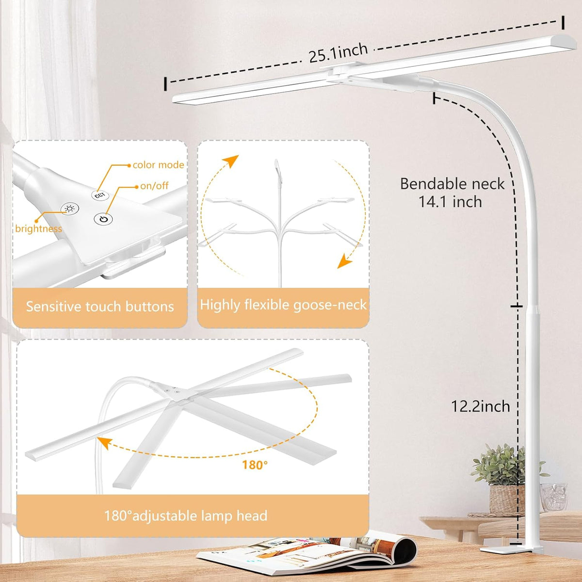 LED Double Head Architect Lamps