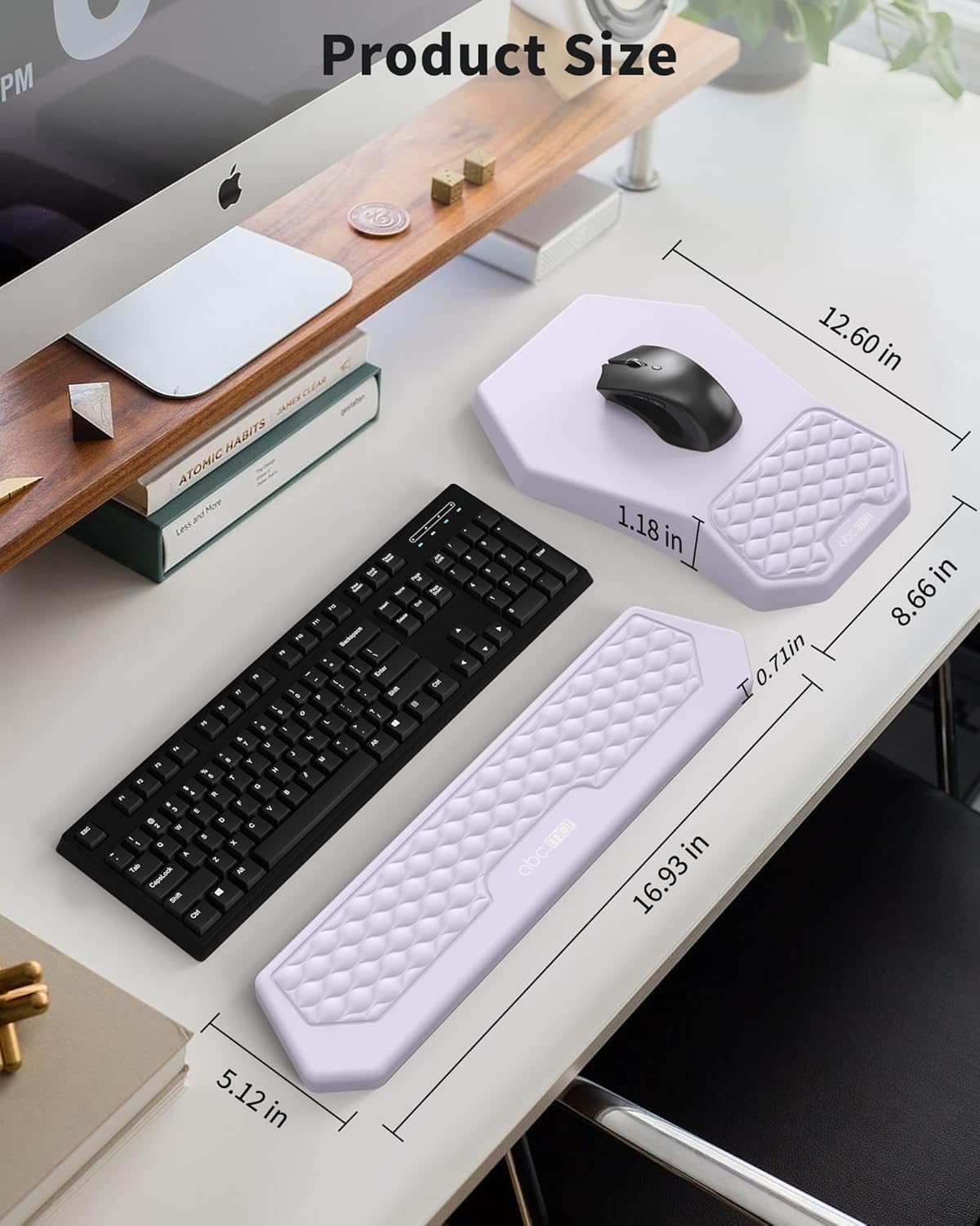 Ergonomic Mouse Pad and Keyboard Wrist Rest Support Set