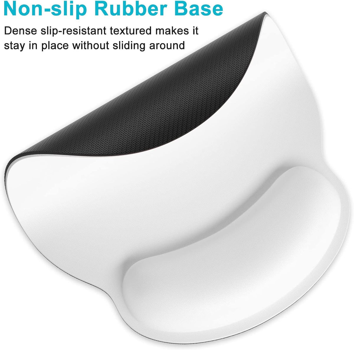 Ergonomic Mouse Pad with Wrist Support, White