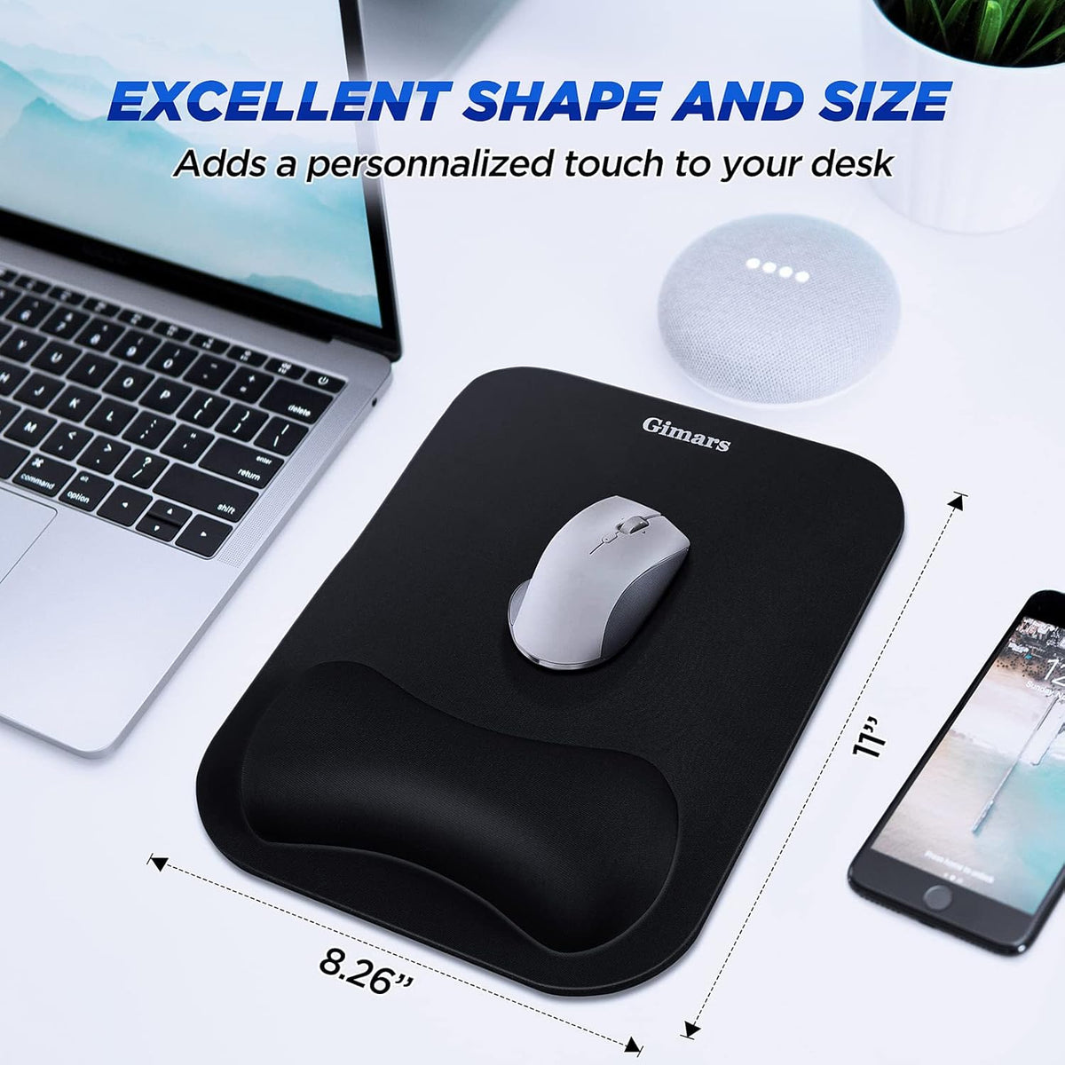 Large Smooth Superfine Fibre Memory Foam Ergonomic Mouse Pad Wrist