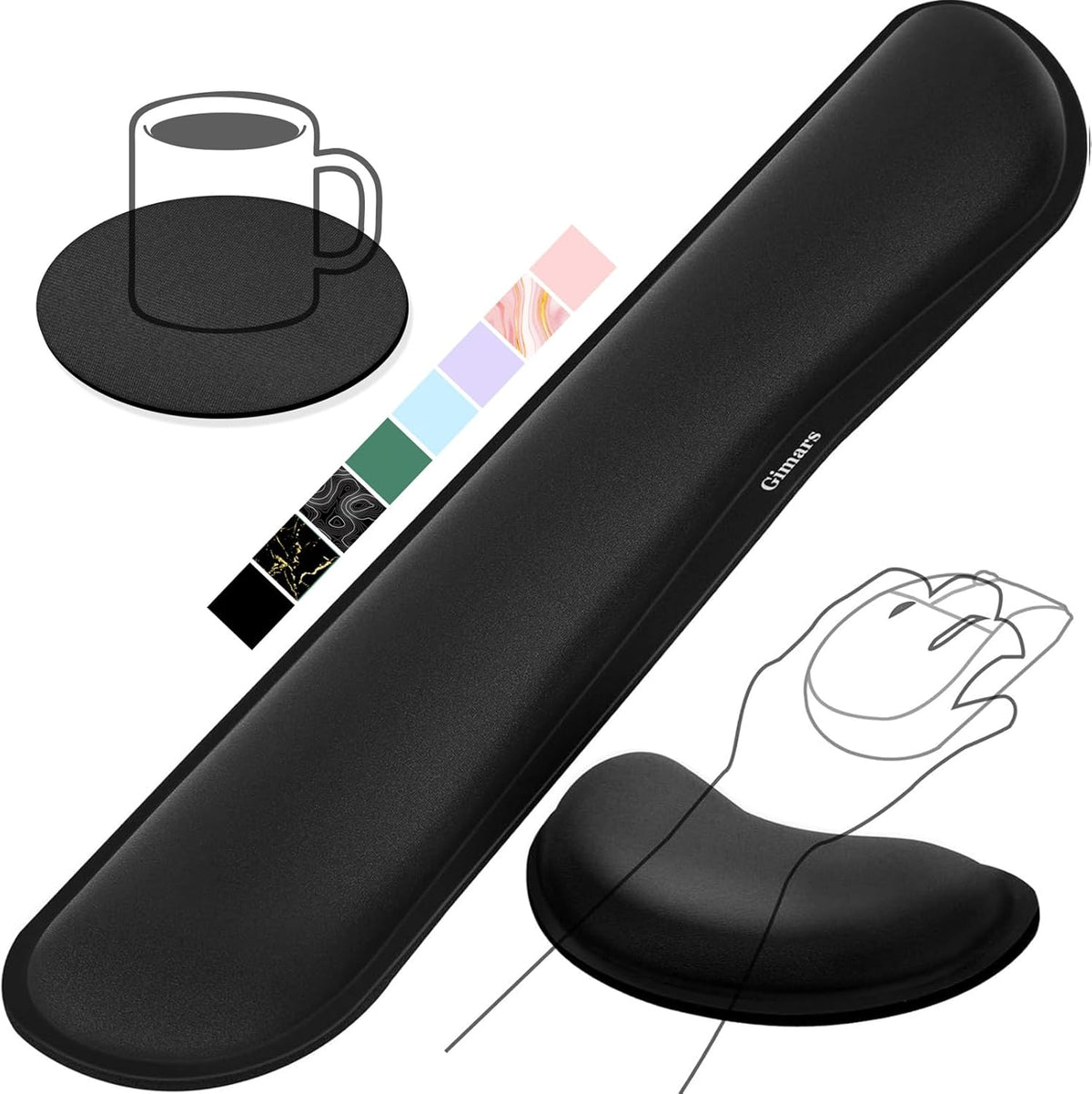 Upgrade Enlarge Silky and Superfine Fabric Gel Memory Foam Keyboard