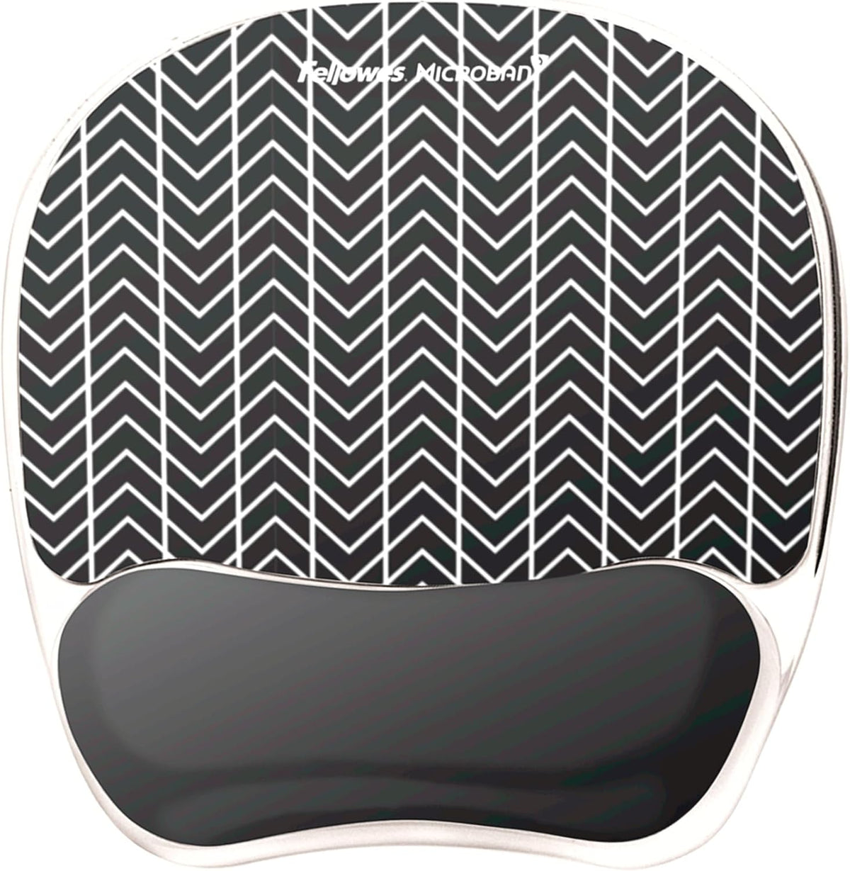 Photo Gel Mouse Pad Wrist Rest with MICROBAN - Black Chevron (9549901)