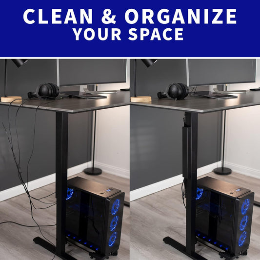 Steel Magnetic 14 inch Cable Management Channel, Black