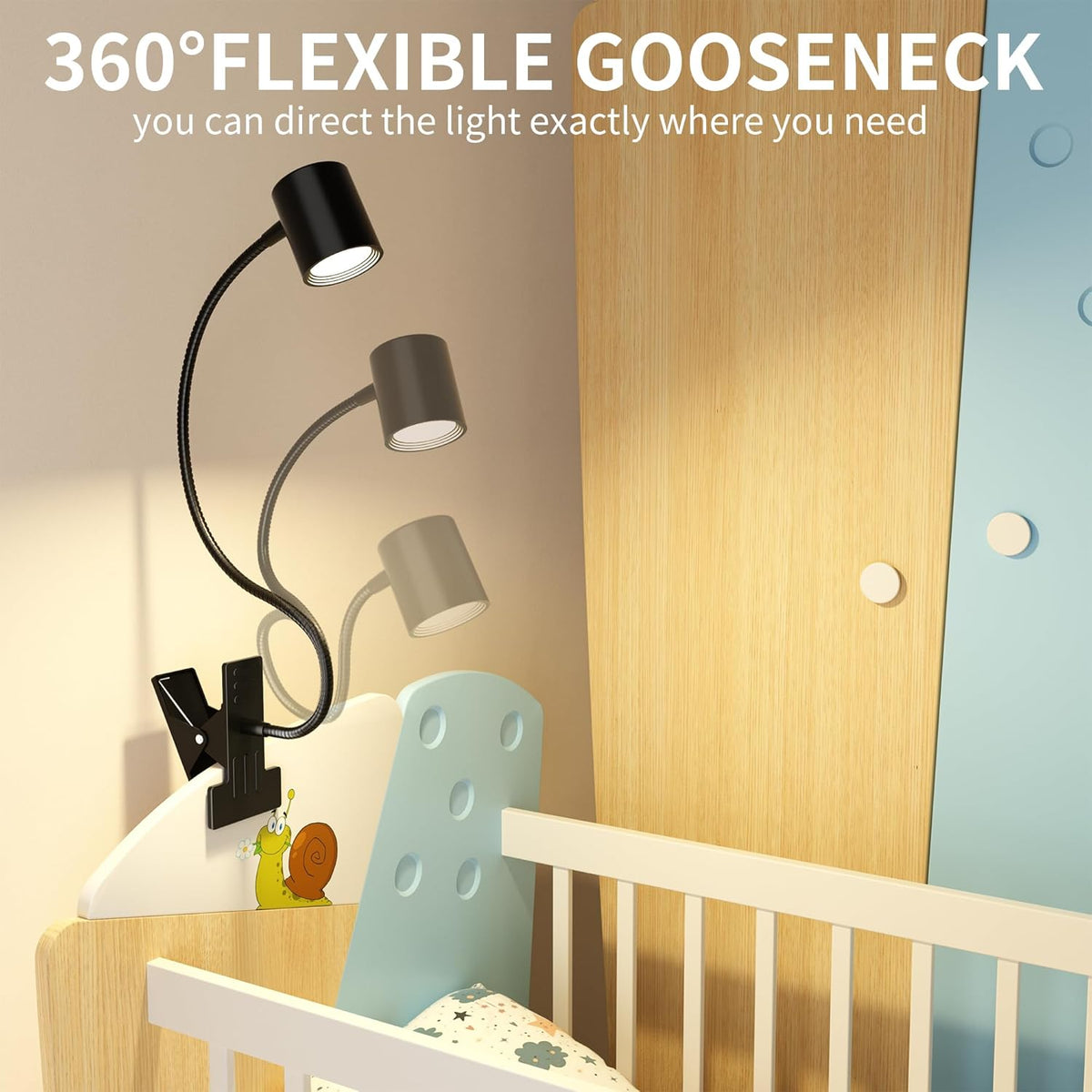 Desk Lamp, USB Clip On Light