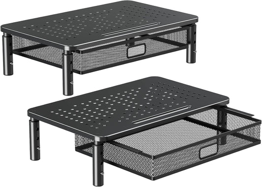 Monitor Stand Riser with Drawer, 2 Pack