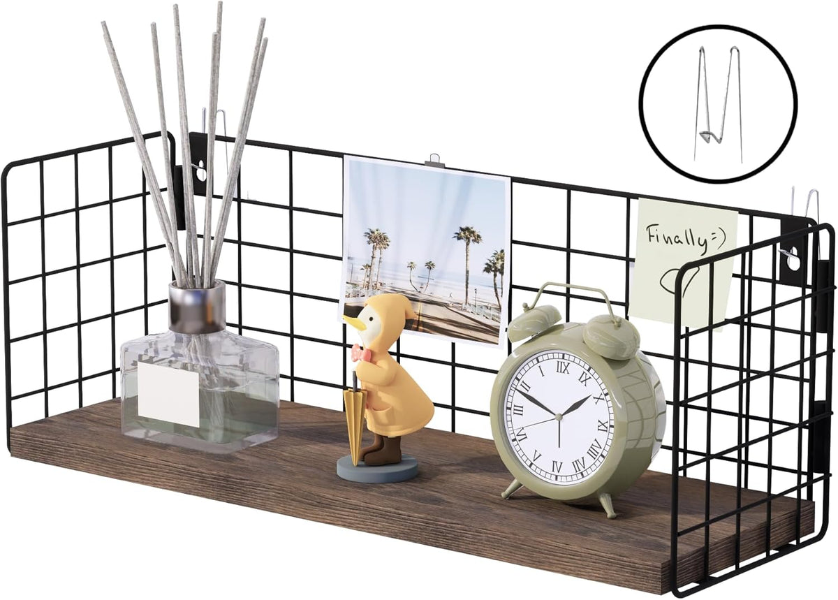 Floating Cubicle Shelf with Hooks