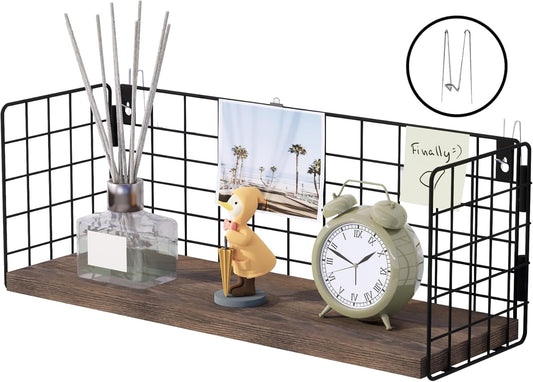 Floating Cubicle Shelf with Hooks