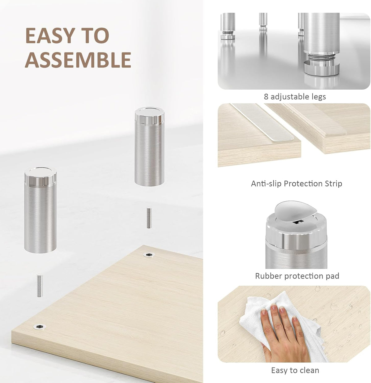 Dual Monitor Riser, Adjustable Length & Angle