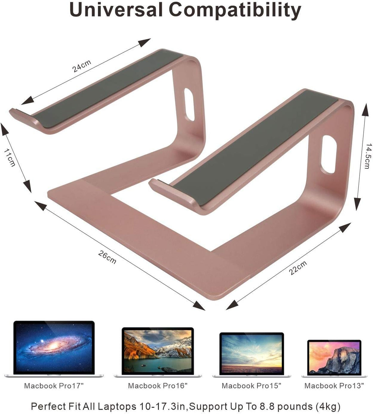 Laptop Stand, Ergonomic Aluminum Laptop Mount Computer Stand