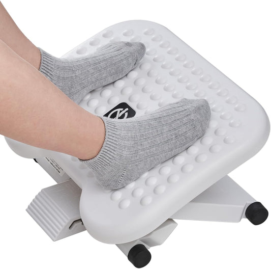Adjustable Desk Footrest, White