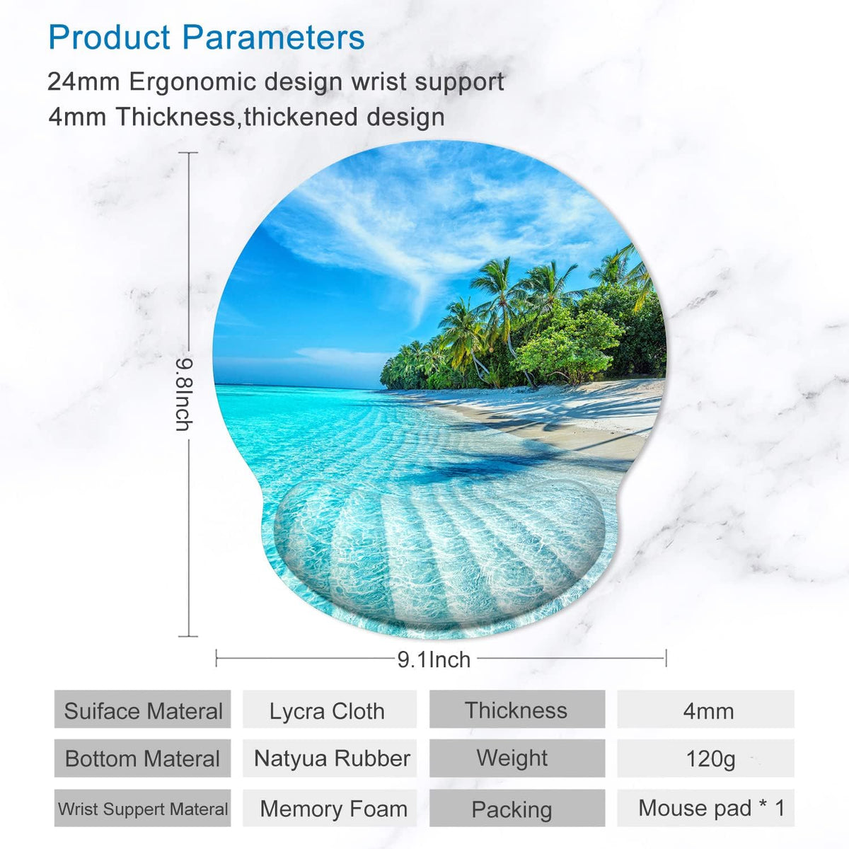 Ergonomic Mouse Pad with Wrist Support Wrist Rest Smooth Surface