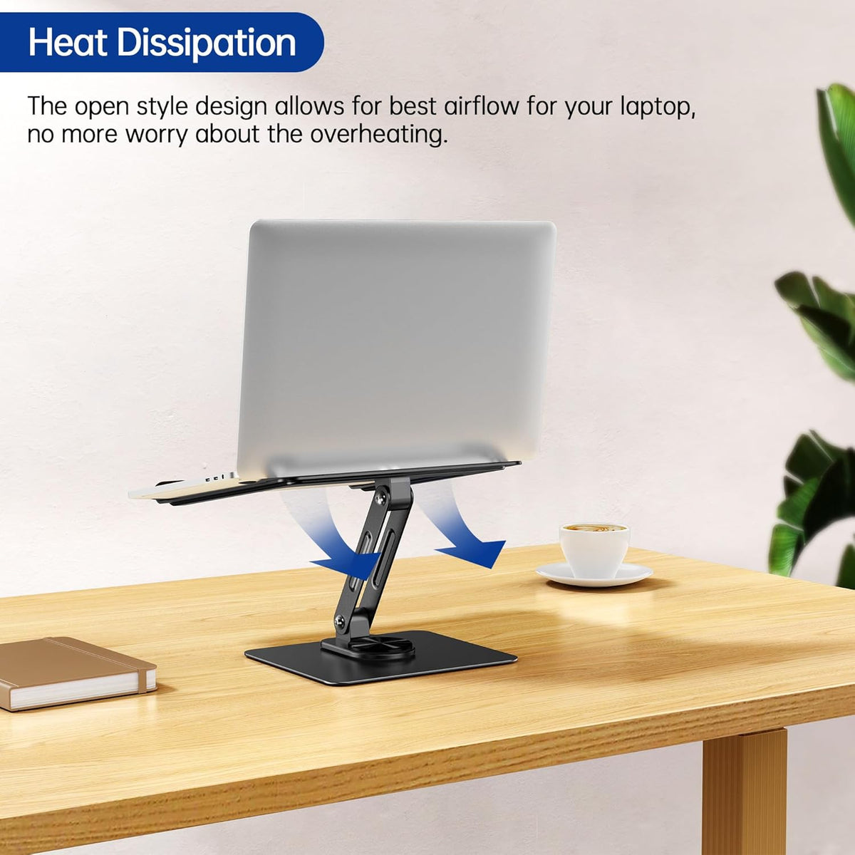 LS12 Laptop Stand with 360° Rotating Base