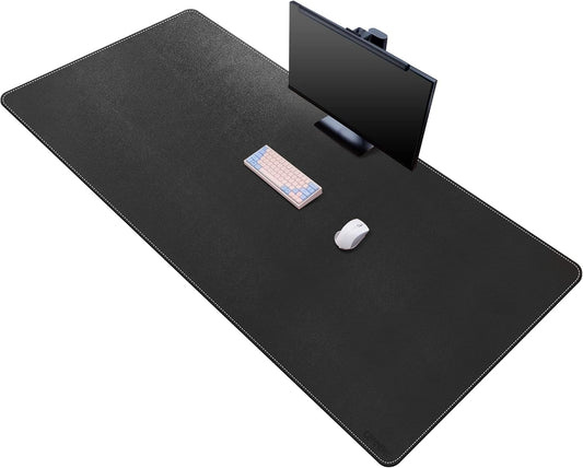 Leather Desk Mat, 63" x 31.4" Extra Large Desk Pad Blotter Protector