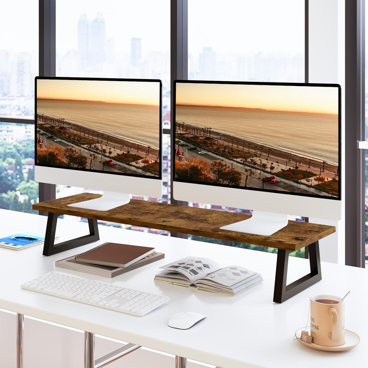 31.5 inch Dual Monitor Riser for 2 Monitors