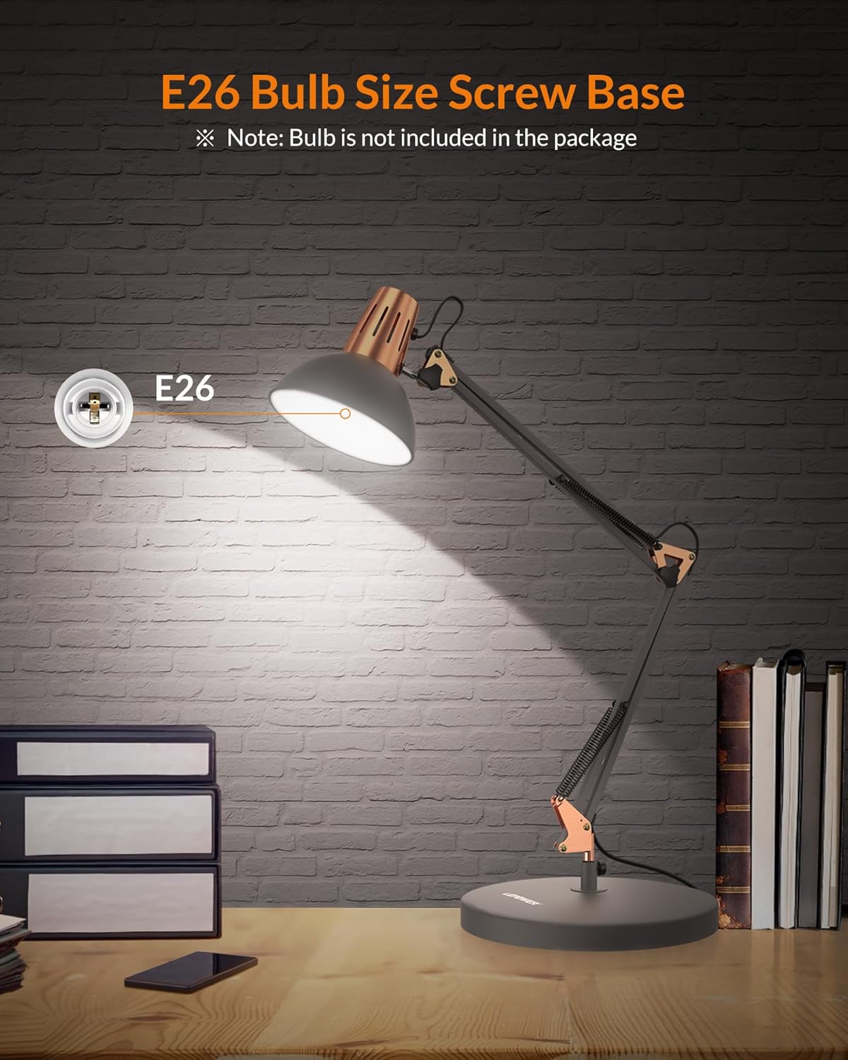 Metal Desk Lamp, Black