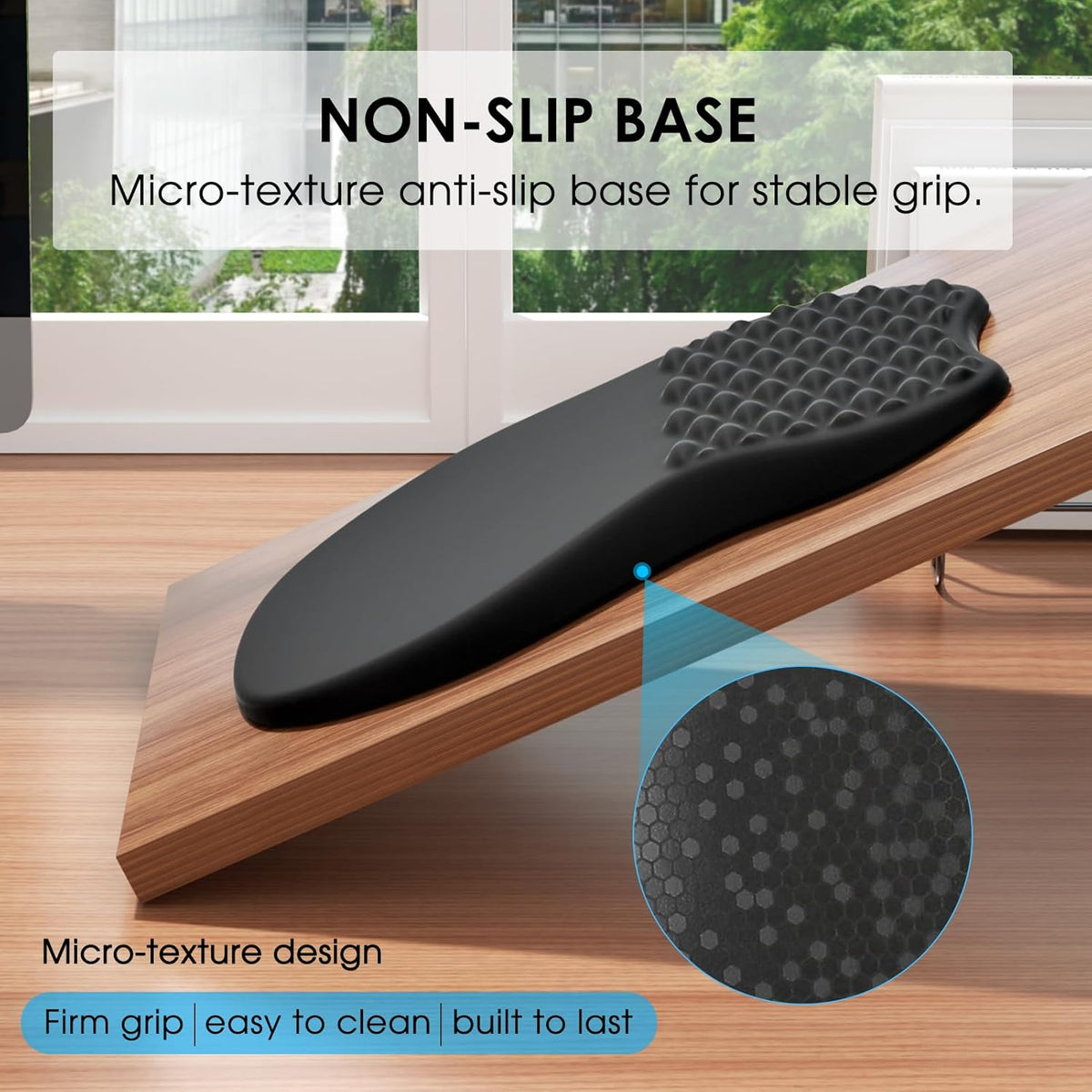 Ergonomic Mouse Pad with Wrist Support, Black