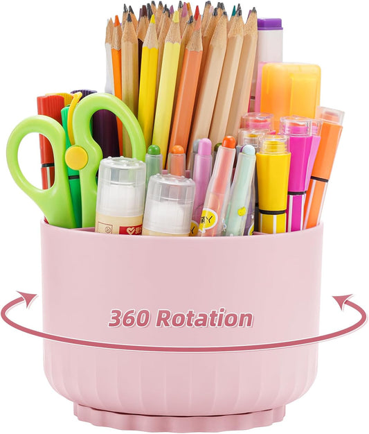 Desk Organizer, 360-Degree Rotating Pen Pencil Holder