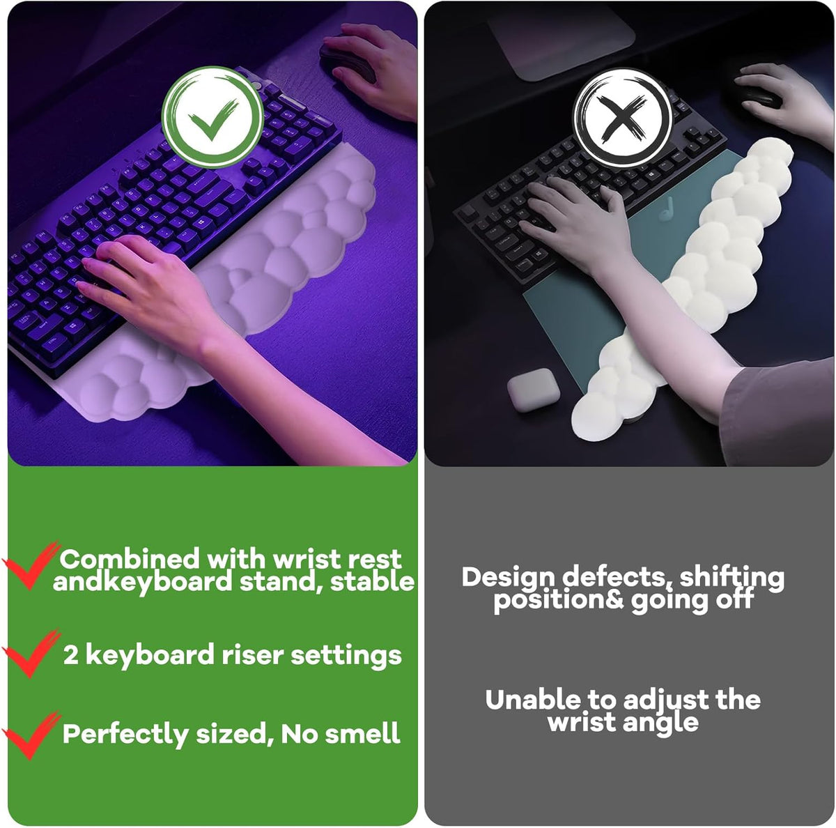 Ergonomic Wrist Rest, White