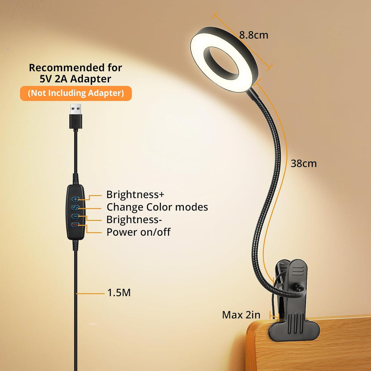 Desk Lamp Clip Light