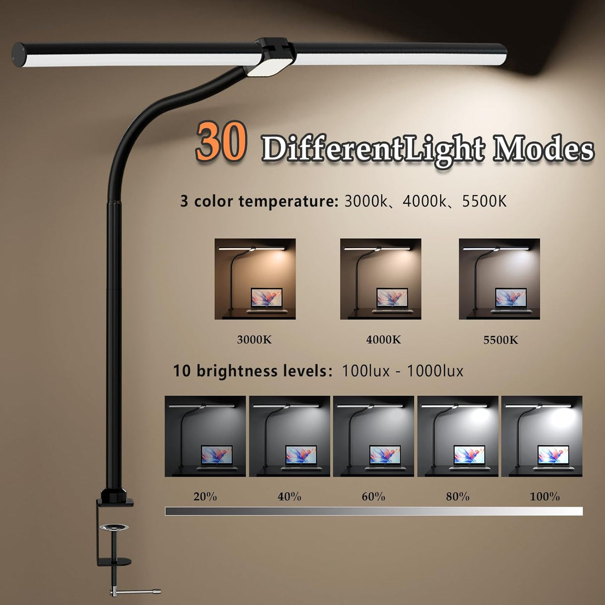 LED Desk Lamp, Blue
