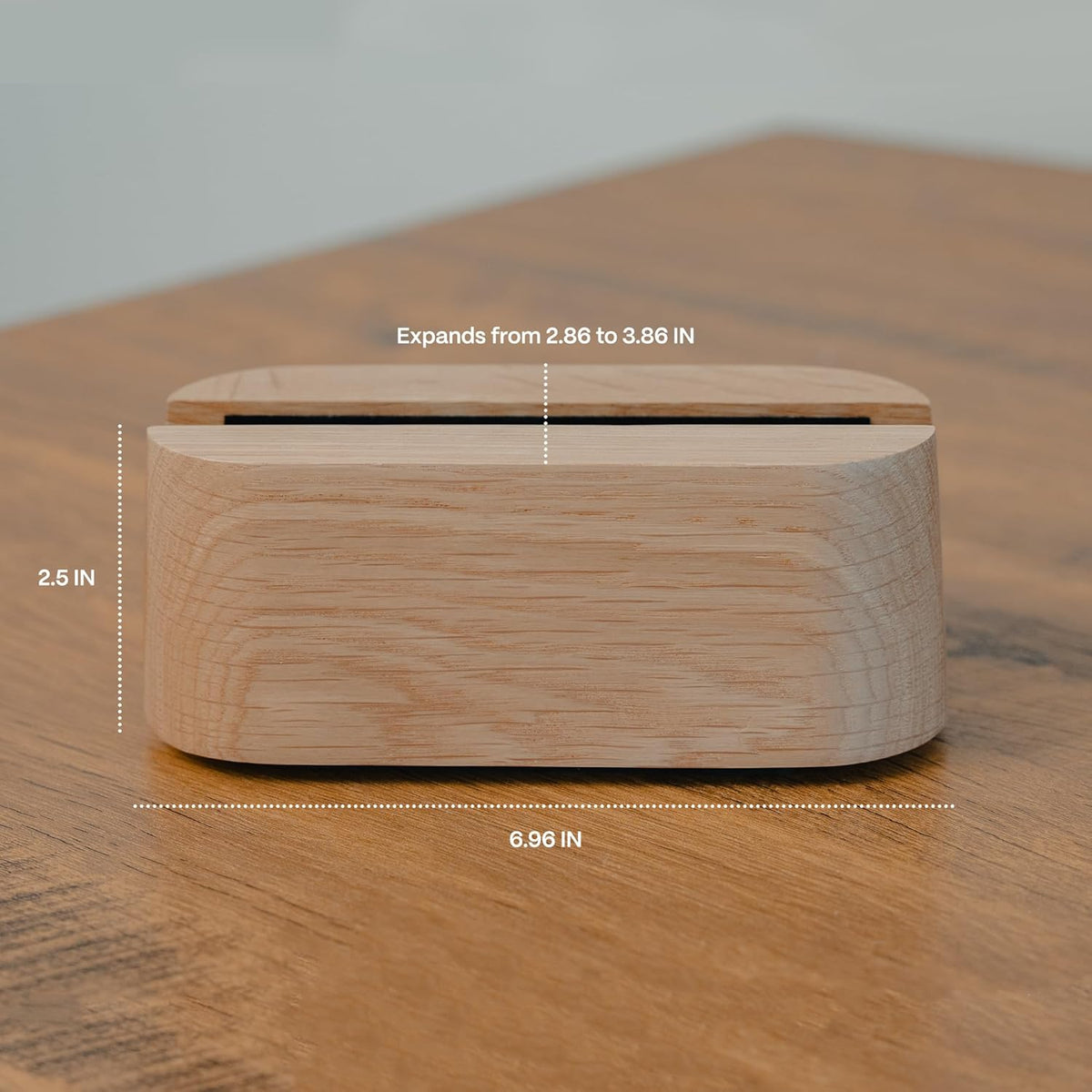 Adjustable Vertical Laptop Stand, Walnut